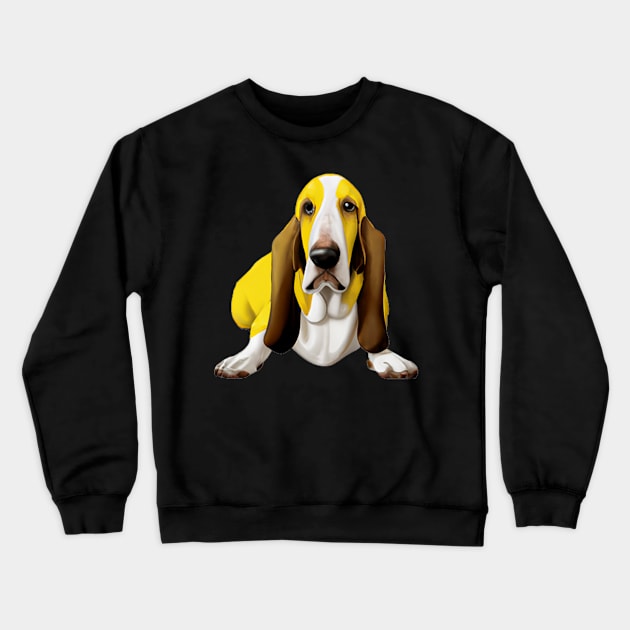 Lemon Basset Hound Crewneck Sweatshirt by Shadowbyte91